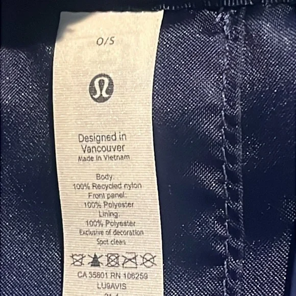 Lululemon Athletica Unisex  Camouflage Zip Top Crossbody Bag - Blue & Brown EUC - Picture 14 of 16